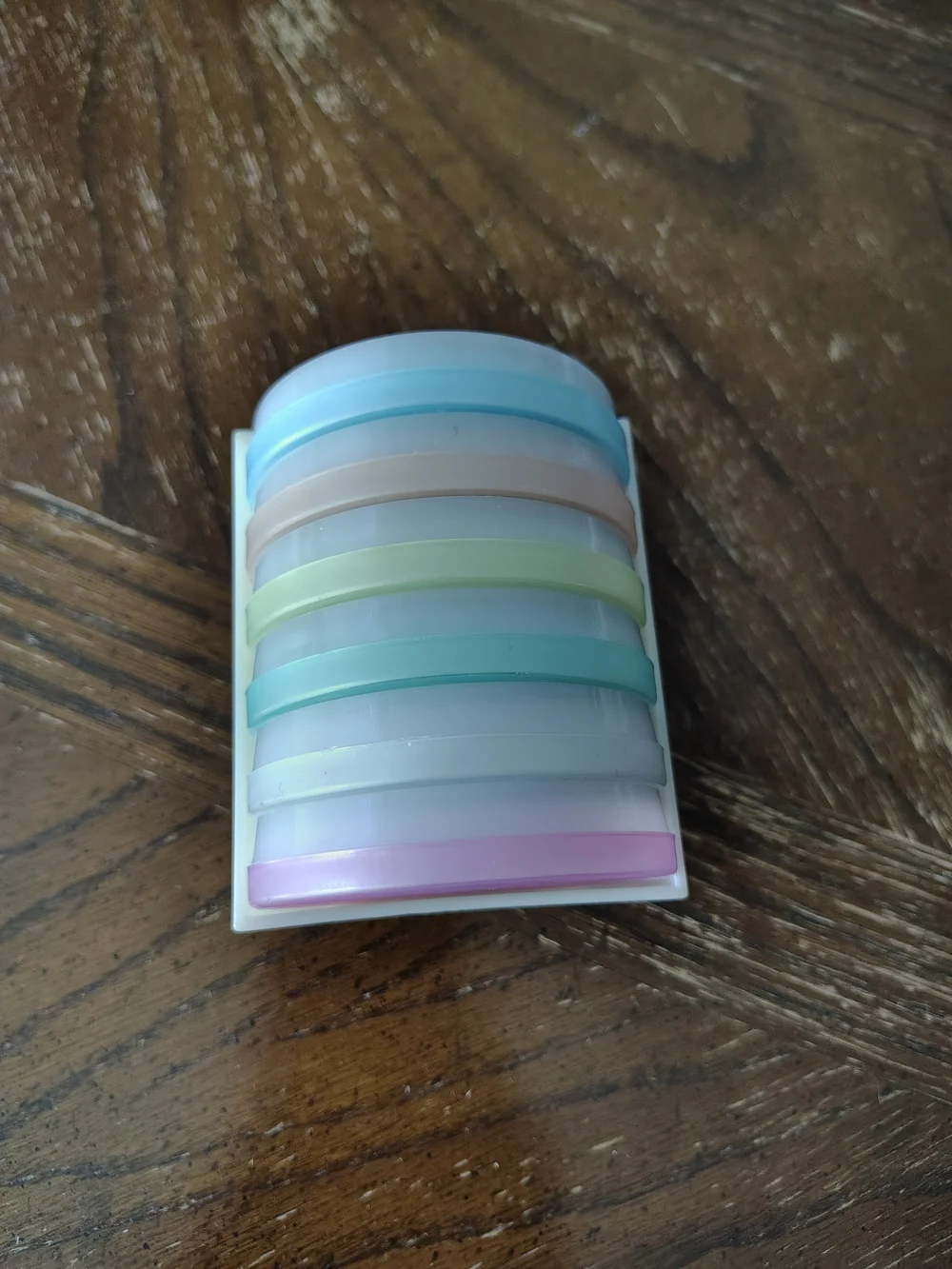 Vintage (70's) Tupperware pastel stackable coasters